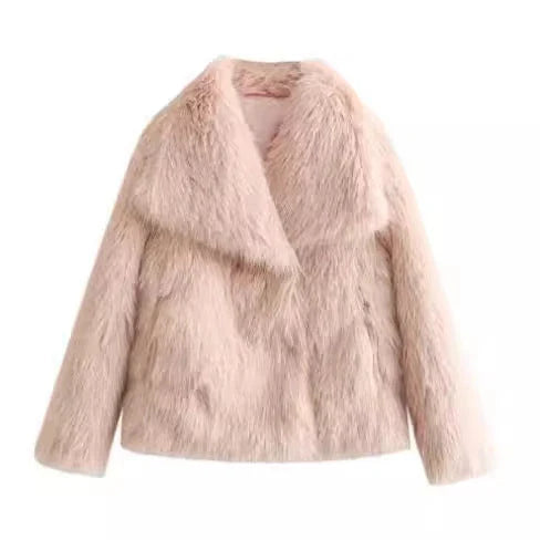 Cozy and stylish plush winter coat for women in various colors and sizes