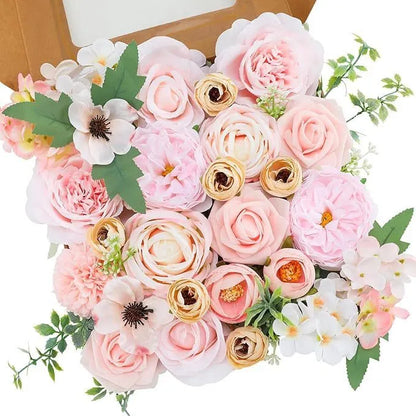 Silk flower wedding simulation box flower for layout planning in a selection of colours.