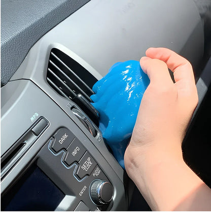 Blue vehicle soft glue gap cleaner tool, 200g box, 7cm height for removing debris from car crevices