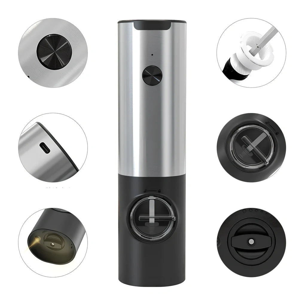 Home Simple Pepper Grinder with adjustable coarse to fine settings, 165mm height