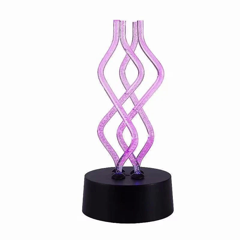 Colorful mood-boosting acrylic table lamp with 7 changing LED lights, perfect for enhancing home decor and creating a relaxing atmosphere