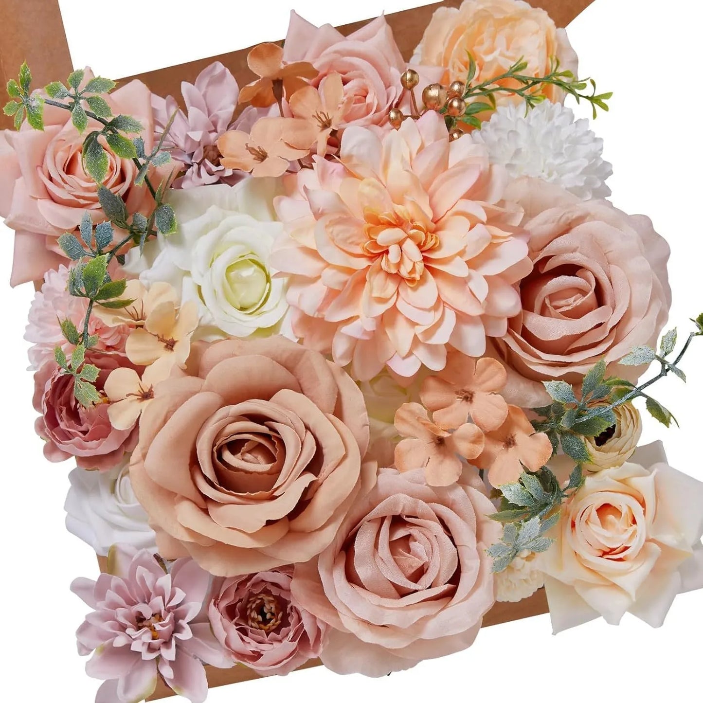 Silk flower wedding simulation box flower for layout planning in a selection of colours.