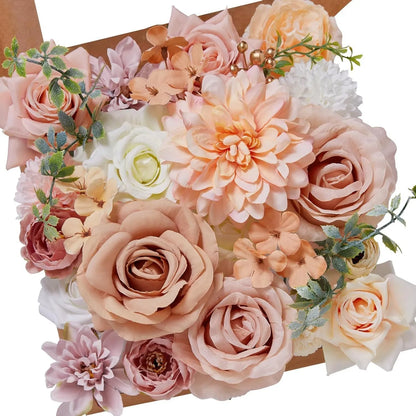 Silk flower wedding simulation box flower for layout planning in a selection of colours.