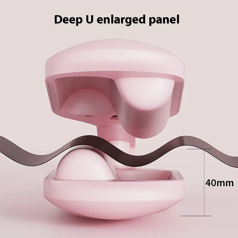 Large 40mm egg roll hair curler with LCD digital display for deep U wave curls, available in light purple or pink colour options with EU, UK, or US plug specifications, wired AC power operation