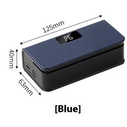 Small white portable mini sealing machine for heat sealing plastic snack bags measuring 4x3.5x14.4cm