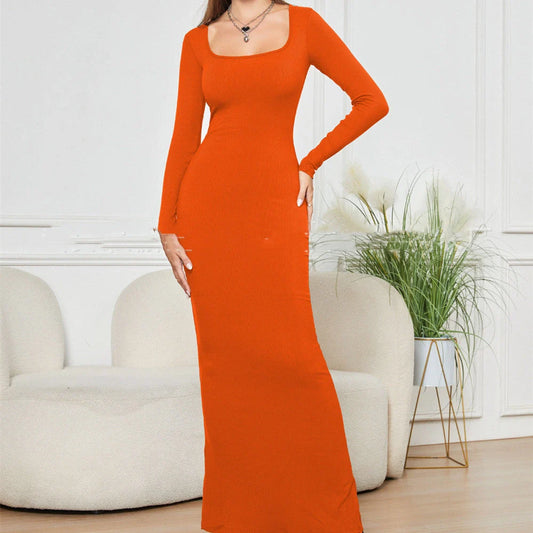 Double-layer modal slim dress in various colours for a flattering fit