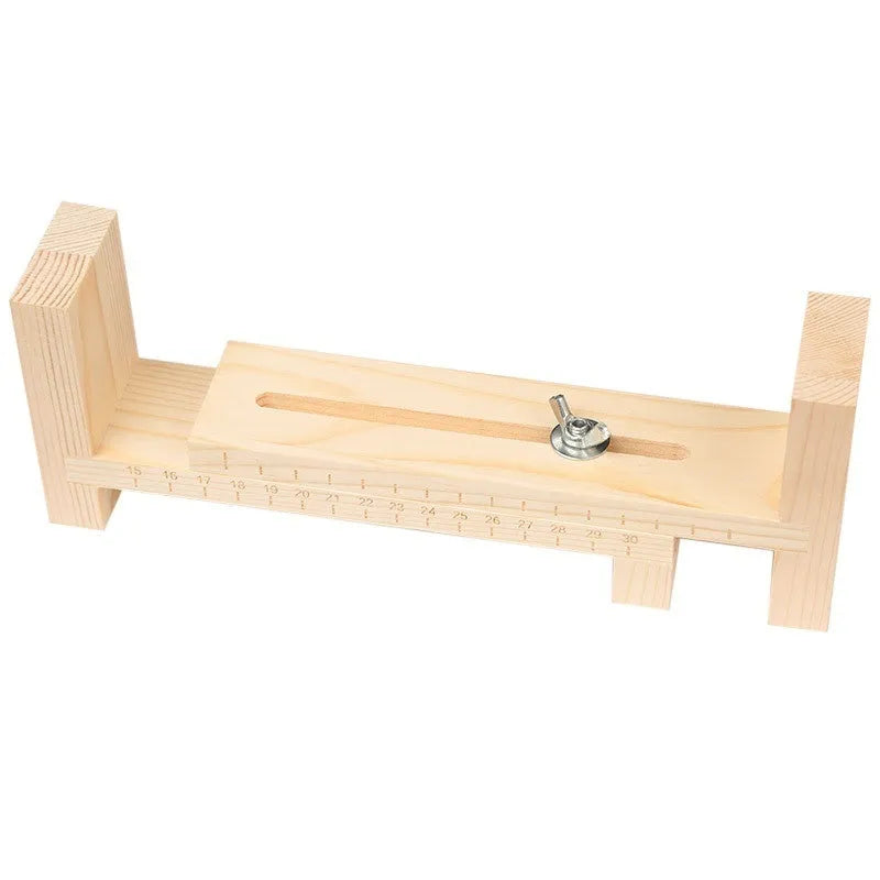 Solid wood handmade weaving rack with three-leg design and fixing clips for DIY bracelet and necklace making