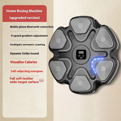 Smart music boxing machine wall target with 6-digit electronic display and hanging design for household training