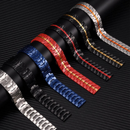 Stainless steel watch band for Samsung Galaxy Watch with universal 20mm or 22mm fit in various colours