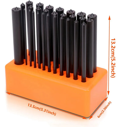 Orange alloy plastic punch needle set with metal head mould for textile art