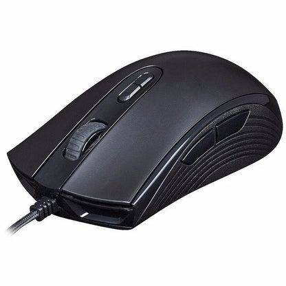 Pulse RGB wired gaming mouse in black colour with USB cable and RGB lighting