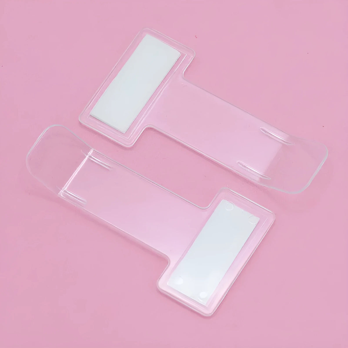 Clear plastic parking ticket holder, transparent document folder, 7.4 x 3.95 x 0.10 cm