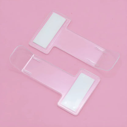 Clear plastic parking ticket holder, transparent document folder, 7.4 x 3.95 x 0.10 cm