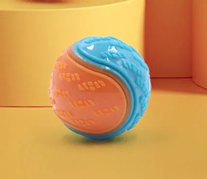 6.5cm TPR dog training ball in multiple colour combinations including red-blue and luminous option