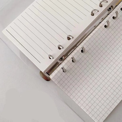 A6 student loose leaf ledger with decorative cover showing bear design and 6-hole binding
