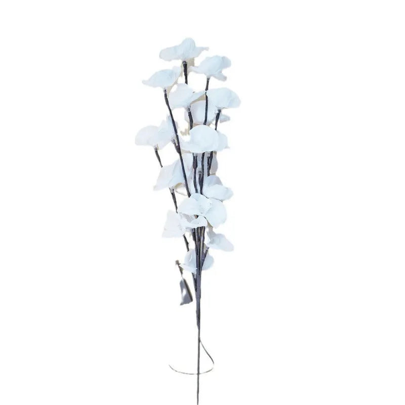 Pink phalaenopsis branch decorative light with 20 LEDs, 65cm length, fabric and plastic construction