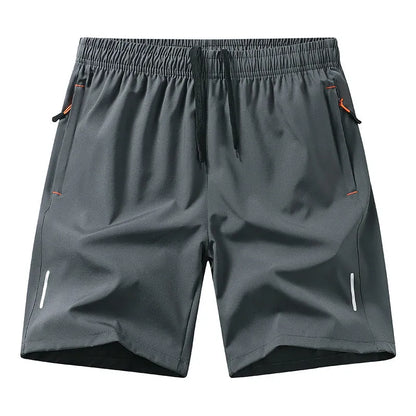 Men's black polyester basketball shorts with loose fit straight cut design for summer sports