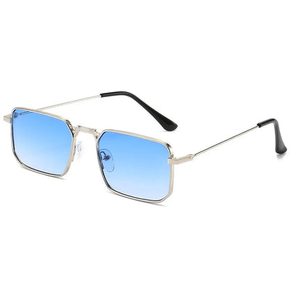 Men's steampunk sunglasses with square quadrilateral frames in gold, silver, and black colour options