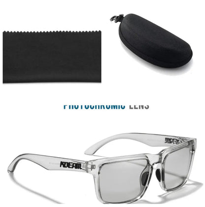 Square polarised sunglasses with TAC lenses and PC frames in multiple colour options.