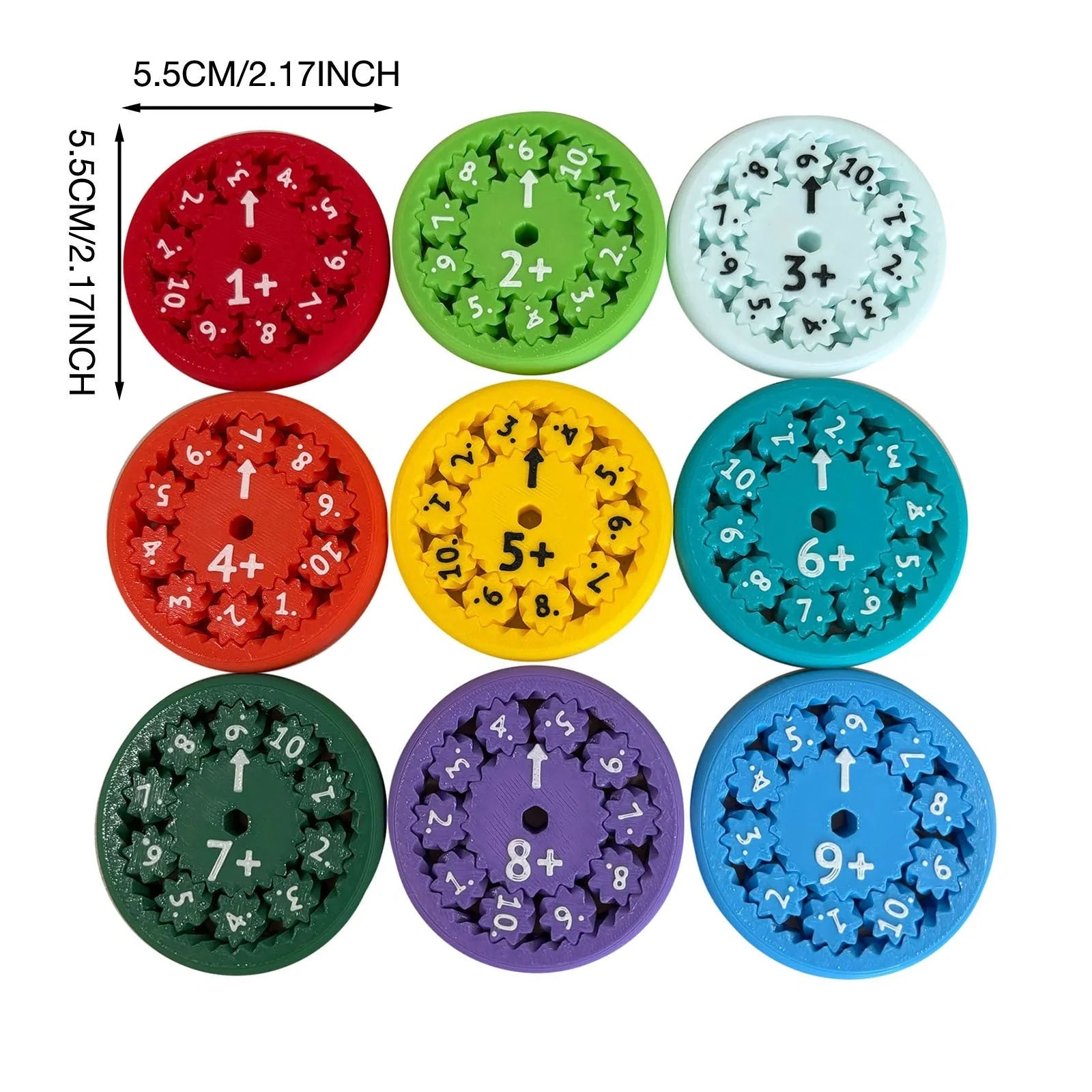 Vibrant Math Fidget Spinners for educational fun and stress relief
