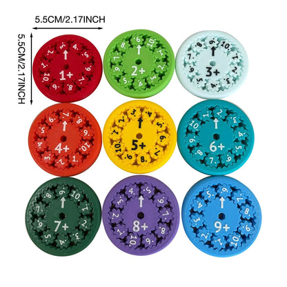 Vibrant Math Fidget Spinners for educational fun and stress relief