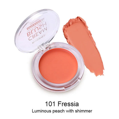PHOERA Light and Brightening Blush Cream pot in one of eight colours: Freesia, Peach, Strawberry, Sunflower, Dusk, Sunset, Grape, or Berry.