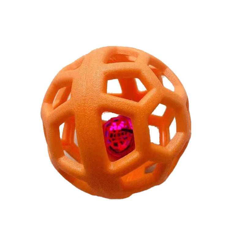 TPR dog chew ball toy in various colours for interactive play and dental health