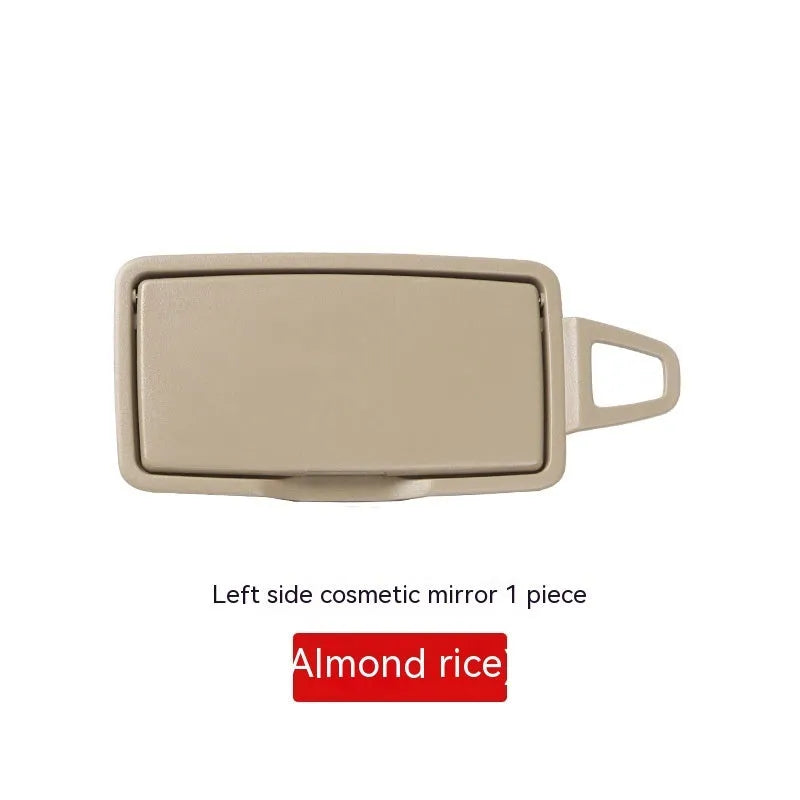 Mercedes-Benz GLE sun visor cosmetic mirror cover in black ABS+PC material showing front view.