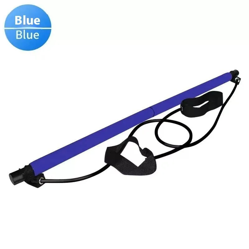 Adjustable fitness pulling rope for hip training and body shaping in purple, pink, blue, or black colours.