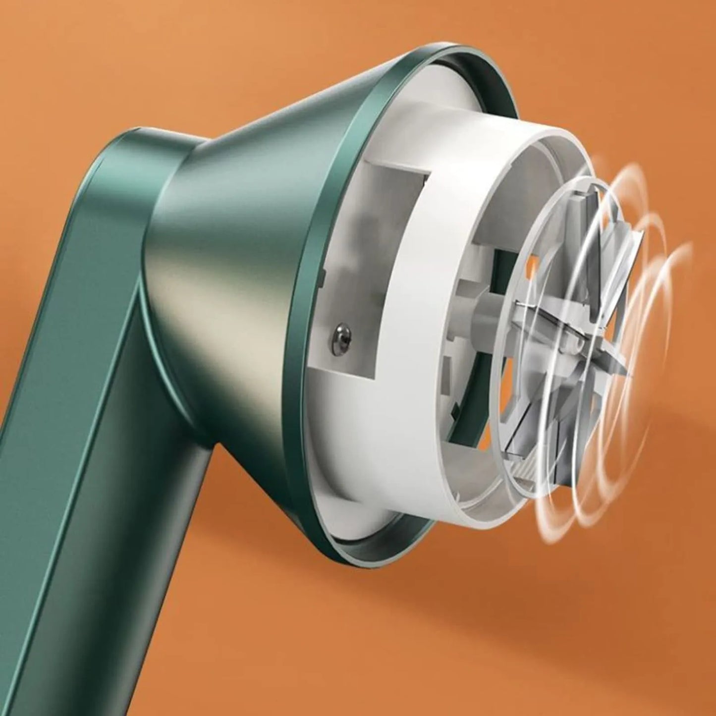 White or green USB rechargeable electric lint remover with removable lint collector and stainless steel blade