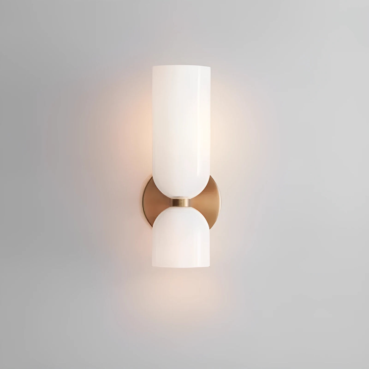 Nordic glass wall lamp for living room background wall, 110V-220V, in white, blue or smoky grey
