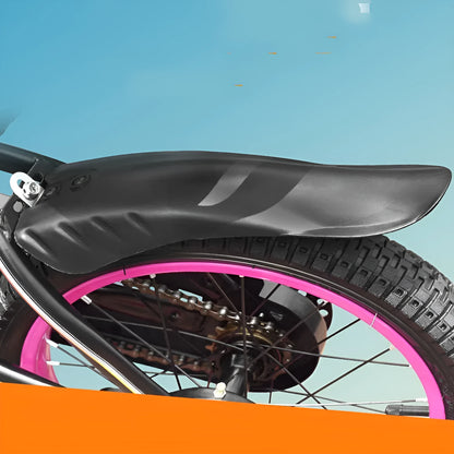 Children's bicycle rear wheel fender in plastic and resin for 12 to 22 inch bikes