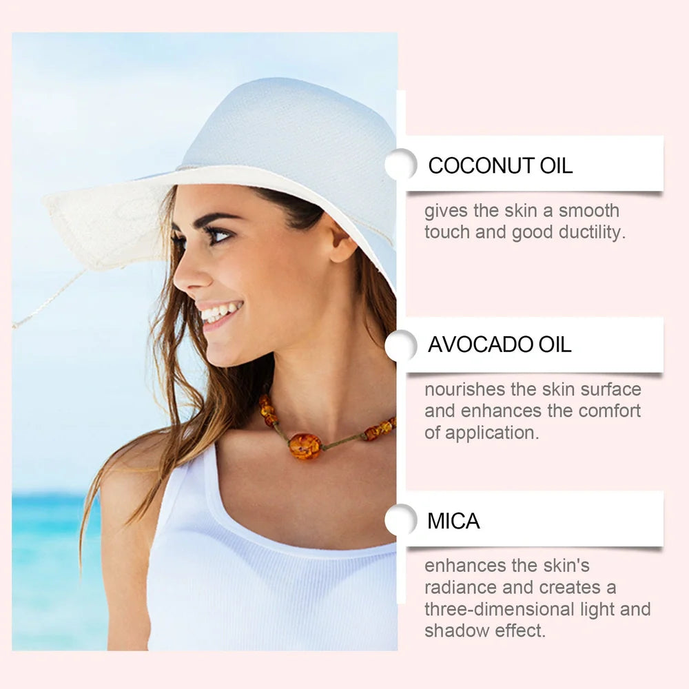 100ML bottle of SPF 30 sun protection body oil with coconut and avocado oils for hydrated skin
