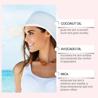 100ML bottle of SPF 30 sun protection body oil with coconut and avocado oils for hydrated skin