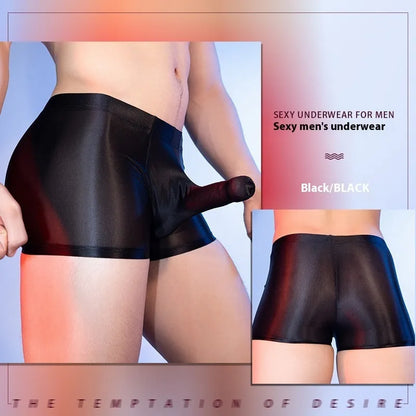 Men's red seamless boxer shorts with a mid-waist design and no visible interior stitching.