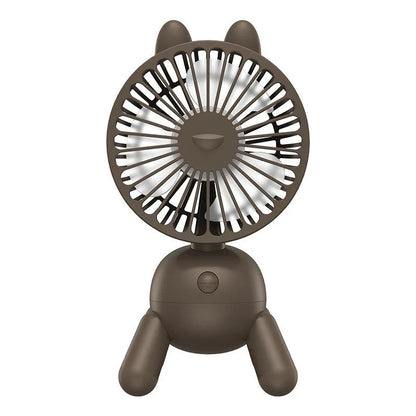 Compact portable USB-powered desktop cooling fan with adjustable airflow and shaking head