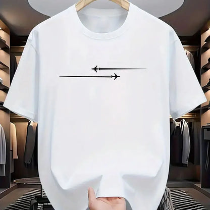 Men's loose fit cotton blend t-shirt with cartoon printed pattern in multiple colour options