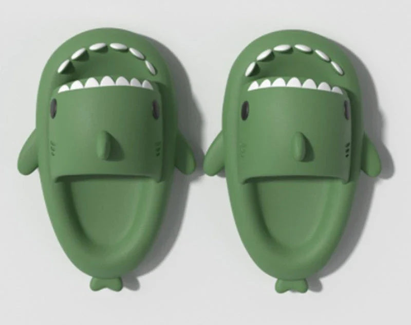 Cozy shark-themed slippers made of premium EVA material for indoor and outdoor wear