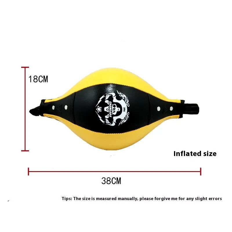 Diamond pattern boxing speed ball with inflator for martial arts training