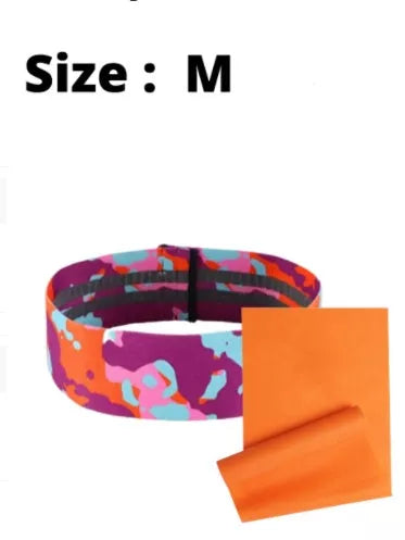 Anti-slip yoga camouflage resistance band for hip and leg training
