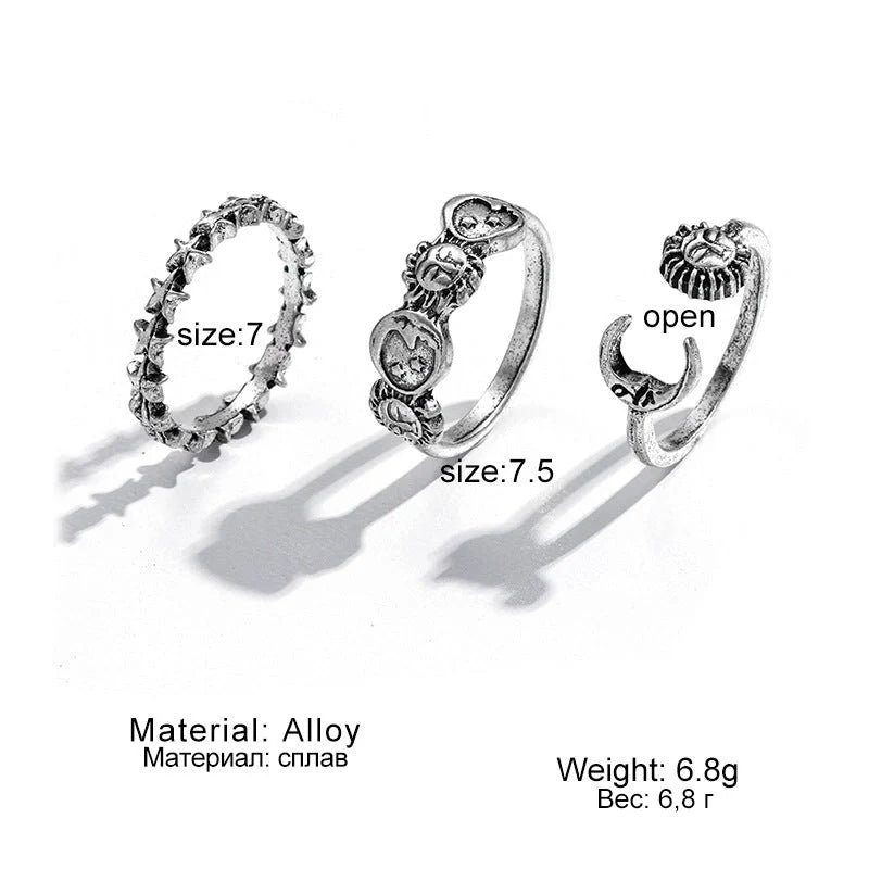 Stylish adjustable butterfly couple rings in punk design, perfect for symbolising love and individuality.