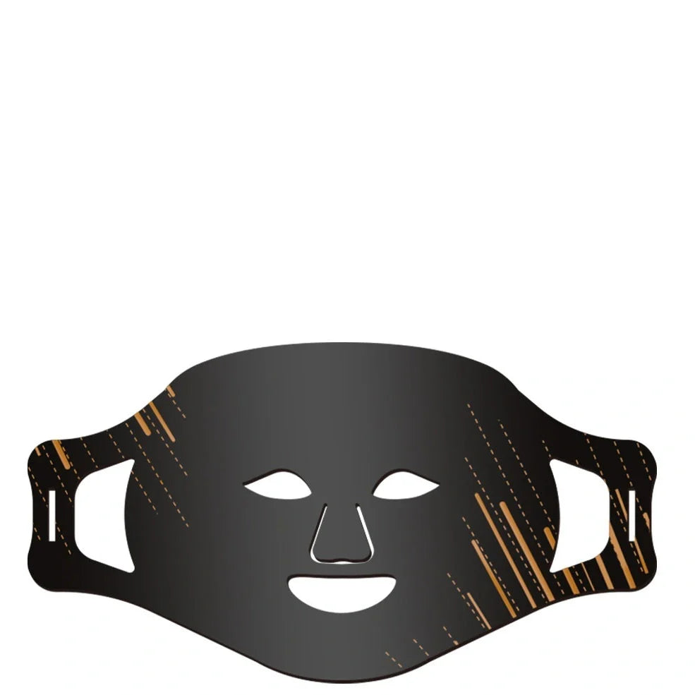 White silicone LED beauty mask with photon therapy technology for facial skin rejuvenation treatment