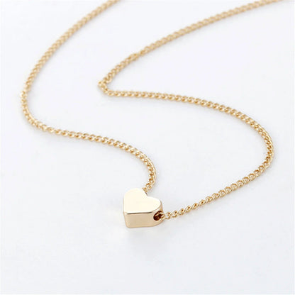 A stylish double-sided love pendant necklace made of premium alloy and featuring a chic geometric design, perfect for elevating any outfit.