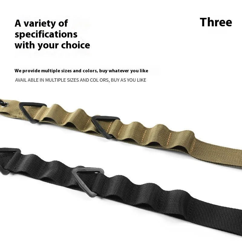 Black outdoor hanging rope clothesline storage belt showing 130cm length for drying and organising