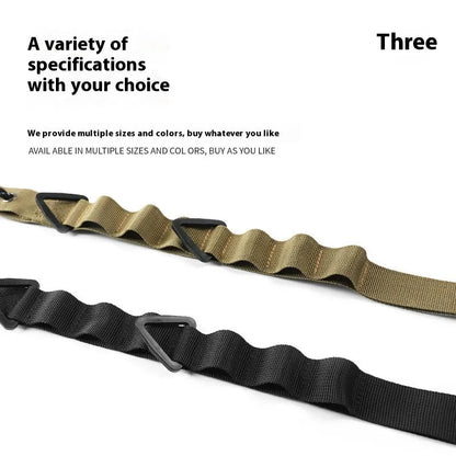 Black outdoor hanging rope clothesline storage belt showing 130cm length for drying and organising