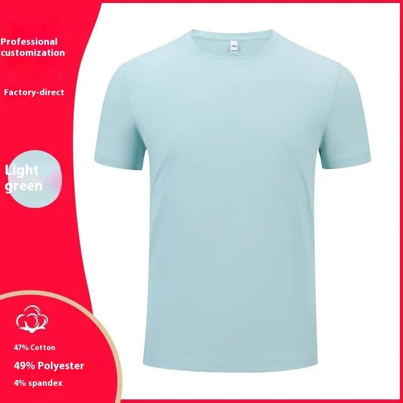 Men's washed cotton round neck T-shirt in straight fit with short sleeves, shown in multiple solid colours