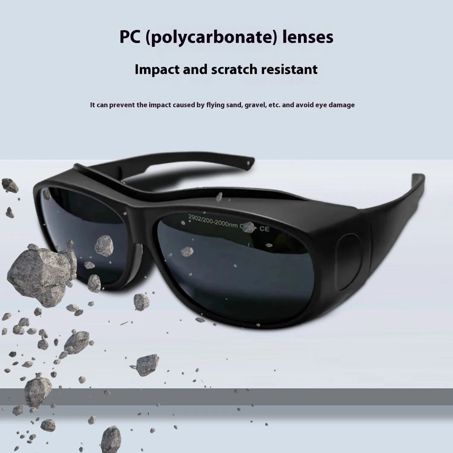 Photon skin rejuvenation laser protection goggles with polycarbonate lenses for 200-2000nm wavelength coverage