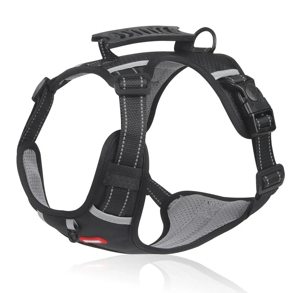 Reflective pet chest strap in multiple colours with adjustable design for night walk safety