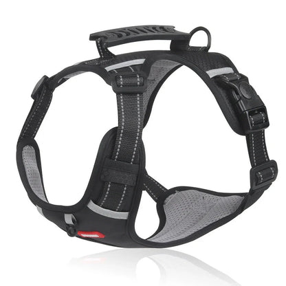 Reflective pet chest strap in multiple colours with adjustable design for night walk safety