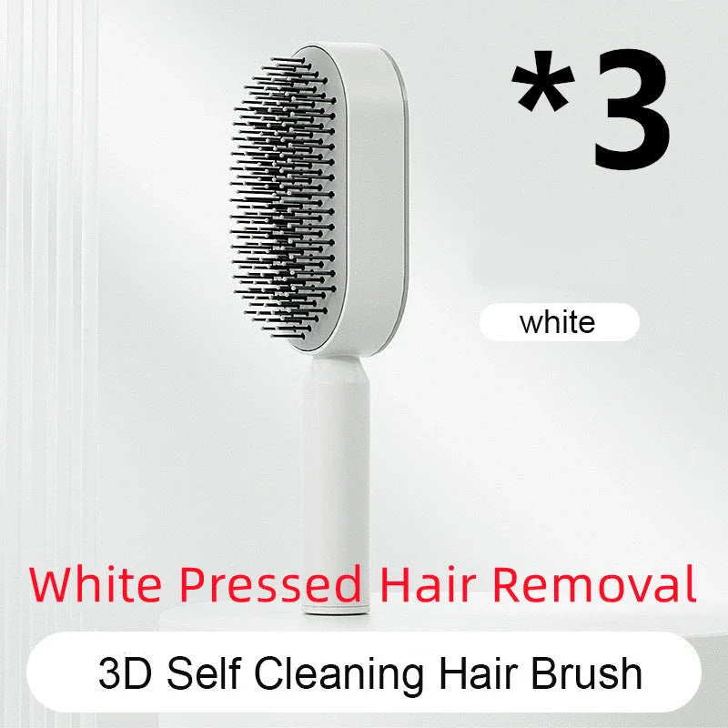 Premium self-cleaning hair brush with airbag massage technology for smooth, healthy hair